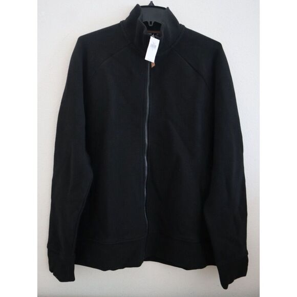 Banana Republic 756831-01-1 Men's Sz L Black Ottoman Full Zip Sweater - Picture 1 of 11